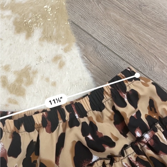 Leopard print ruffle floral tiered skirt - Picture 2 of 5